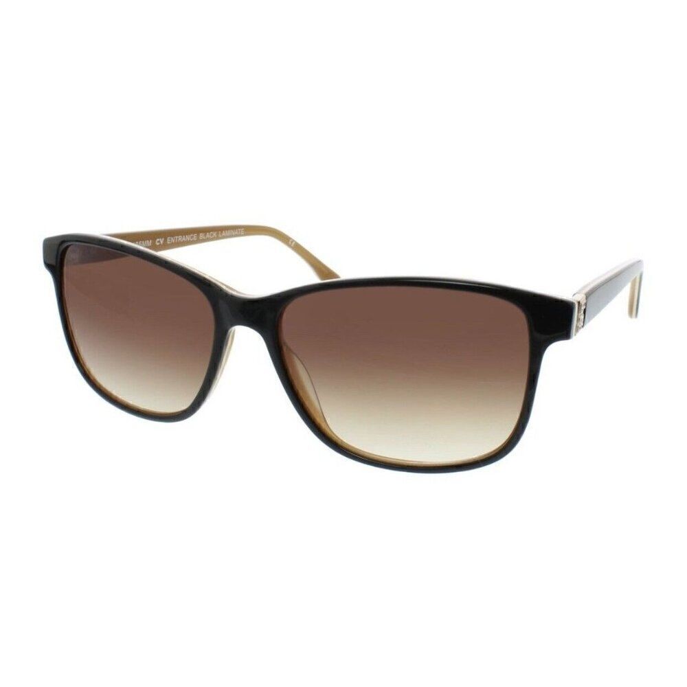 Bcbg Maxazria New Entrance Black Laminate Petite Fit Rectangle Sunglasses